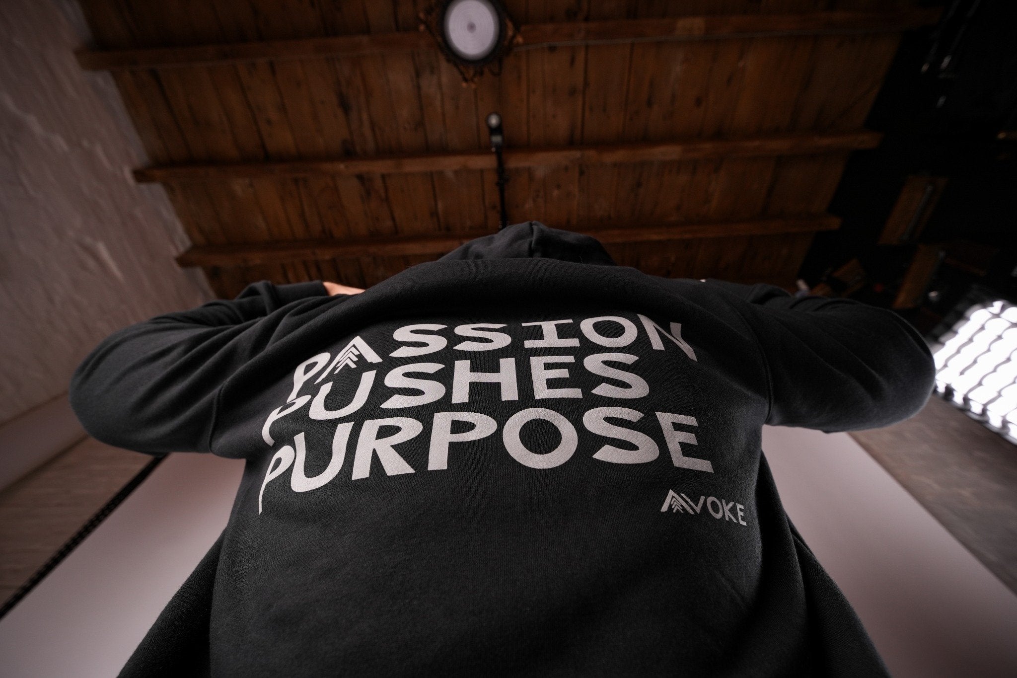 PASSION PUSHES PURPOSE Hoodie (Reflective)